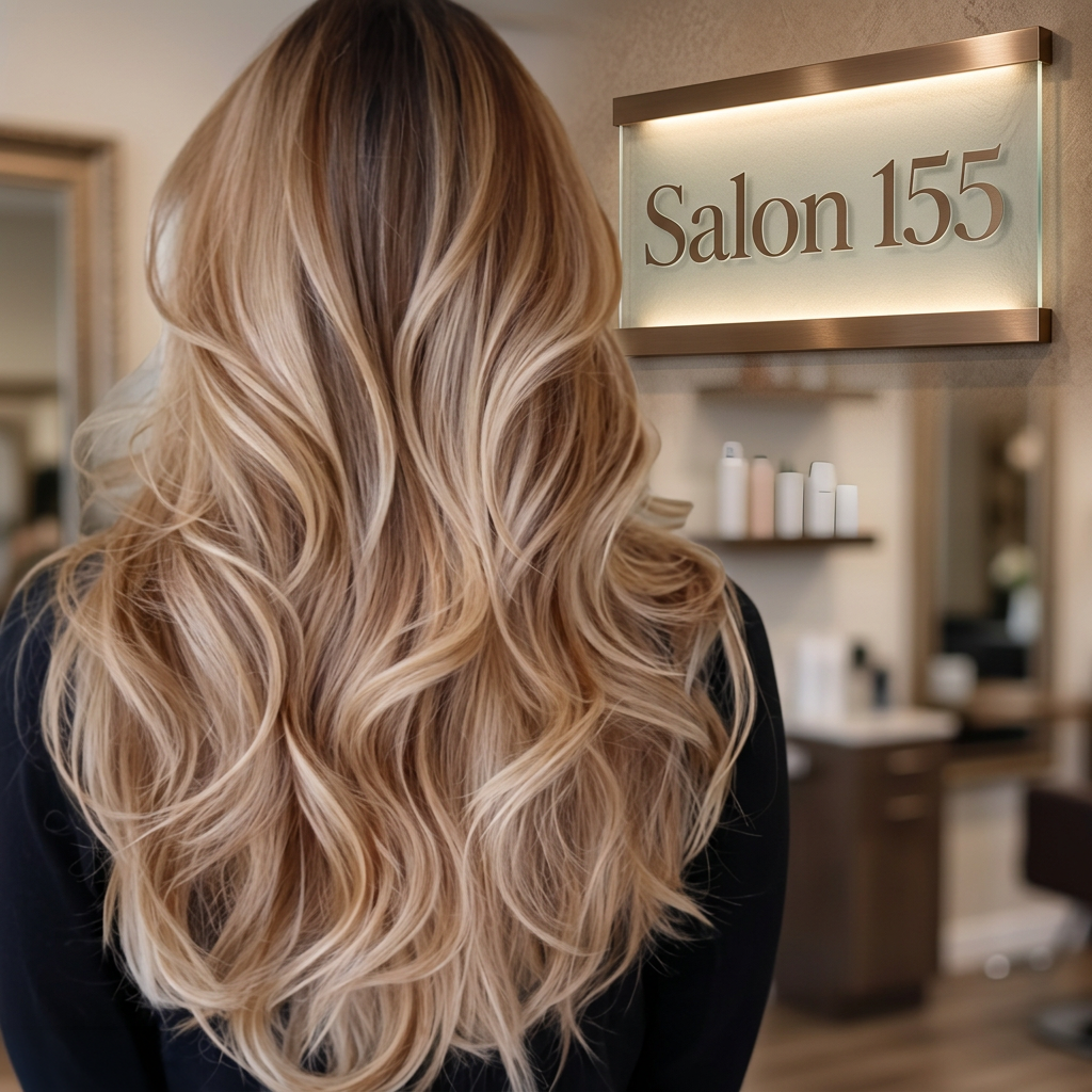 Blonde hair styling